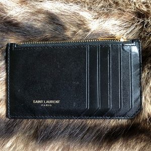 Saint Laurent zip card case